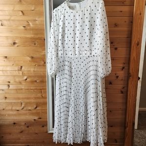 Hobbs London Chiffon Pleated Midi Dress